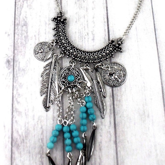Jewelry - Boho Gypsy Turquoise Necklace